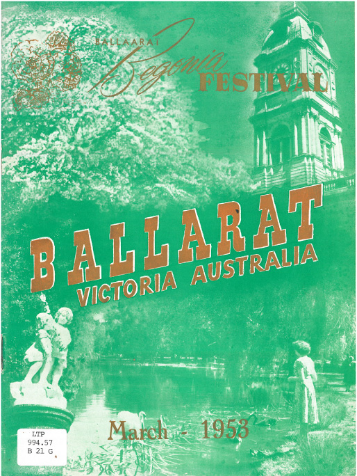 Front cover of the 1953 Program - courtesy of the State Library of Victoria.