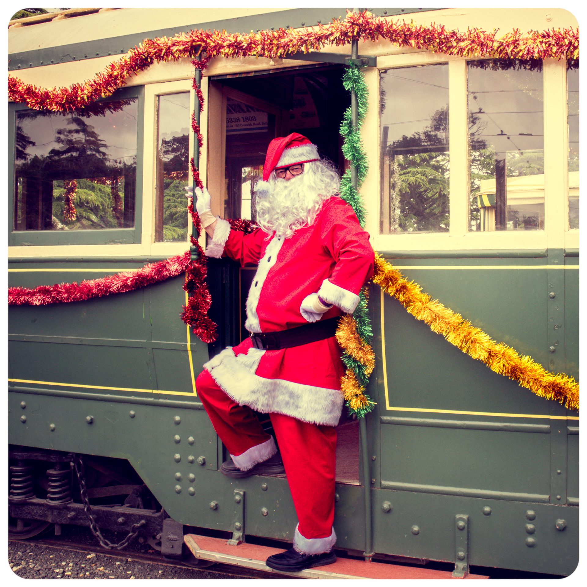 Santa on Tram 38