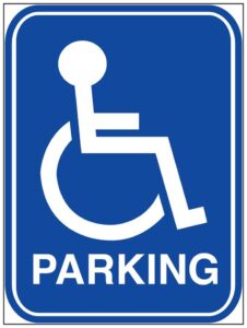 Accessible car park logo