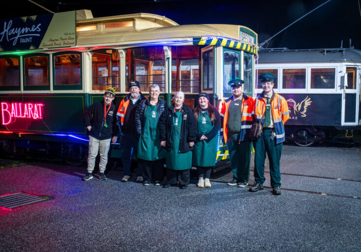 Most of the crew of the 2025 Night Trams
