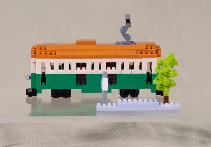 Tram made from Nano Blocks