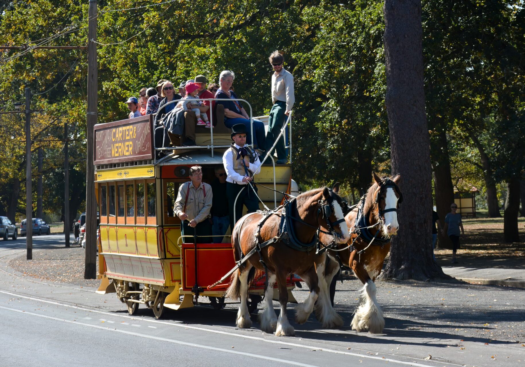 Tram No. 1 in Wendouree Parade, April 2019.
Photo: Peter Waugh