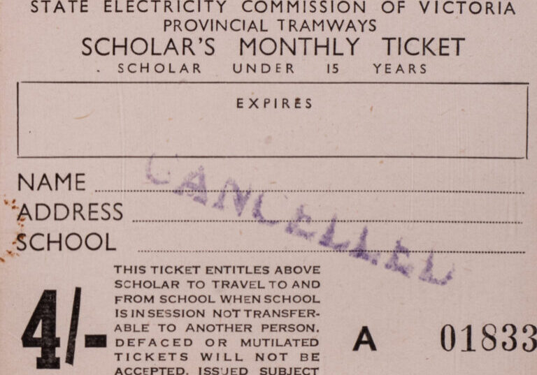 Scholar's paper ticket