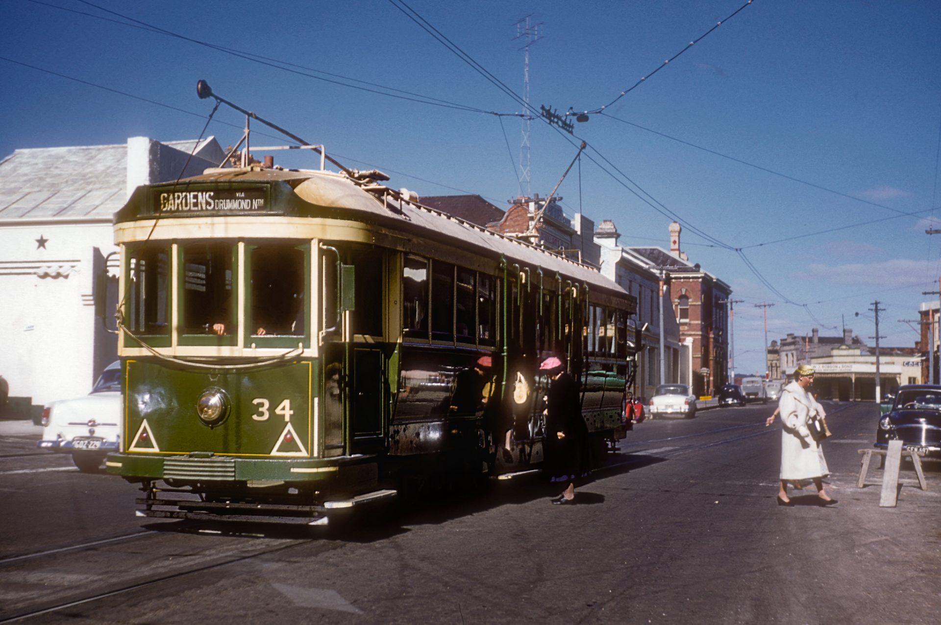 Tram 34 in Main Road, Ballarat East. Photo: Ben Parle 1958
Btm2877