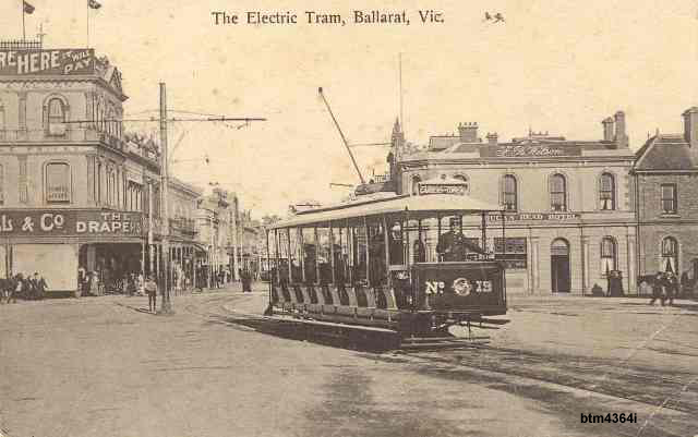 ESCo Summer tramcar leaving Grenville St c1906
