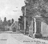 Gates at Carlton St, c1920.